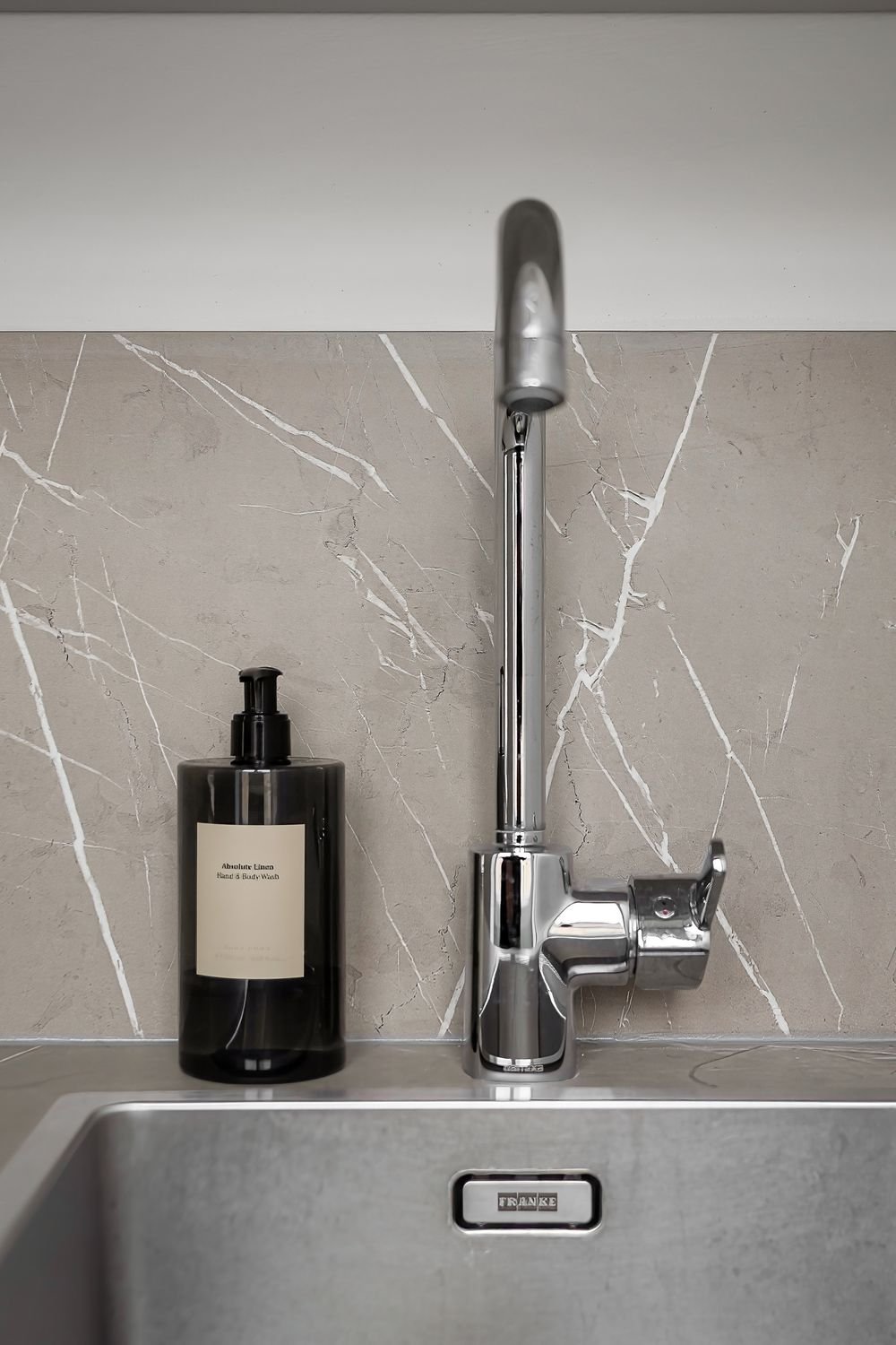 Modern kitchen sink and faucet renovation